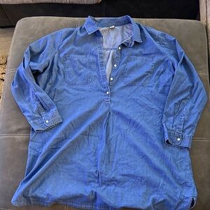 Women’s Blue Denim Shirt Dress